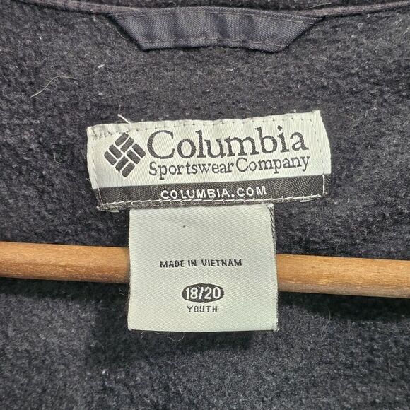 Columbia Jacket Youth 18 20 XL Black Fleece Boys Girls Kids Denali Nylon READ - Picture 3 of 10
